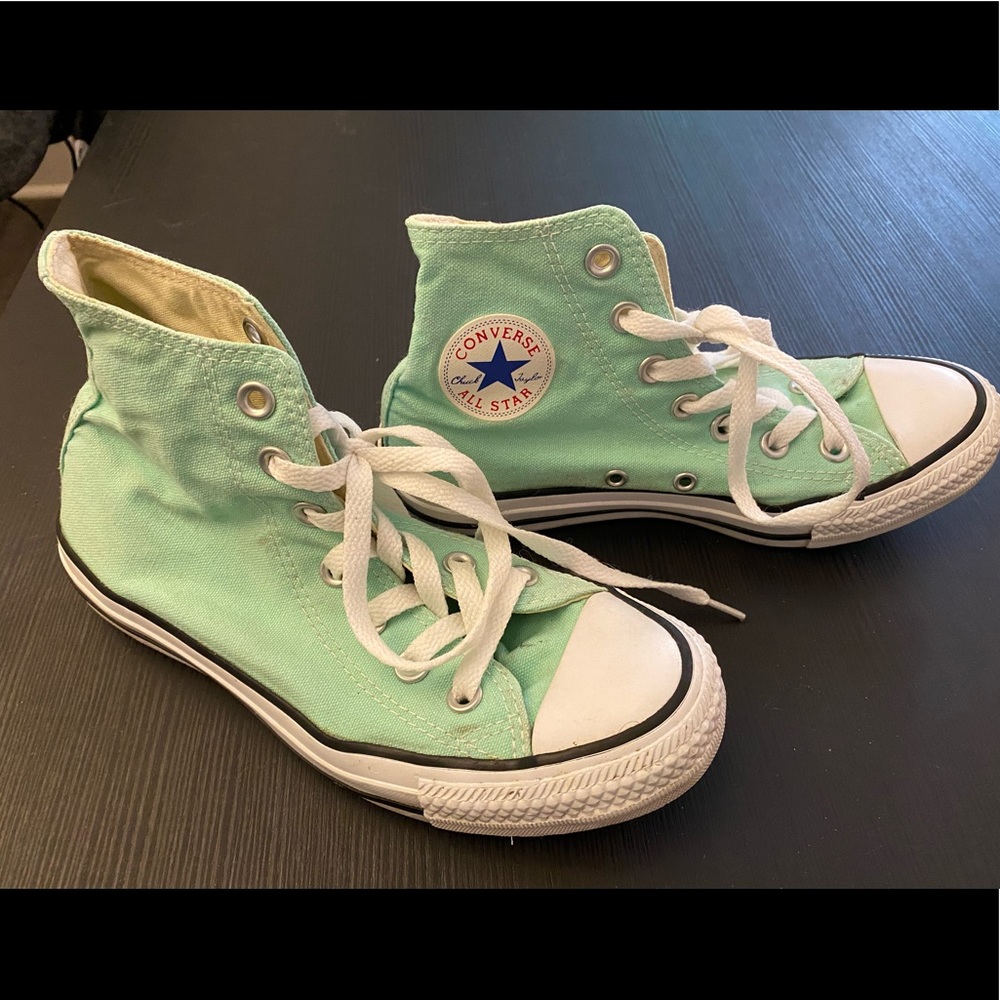Mint Green Converse High Tops